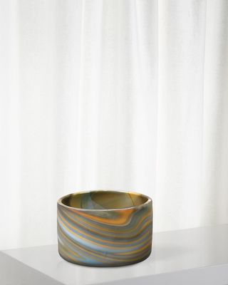 Small Terrene Vase in Grey Swirl Glass