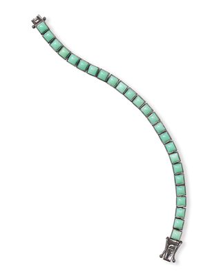 Small Tile Tennis Bracelet in Chrysoprase