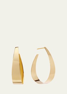 Small Wrapped Wide Curved Hoop Earrings