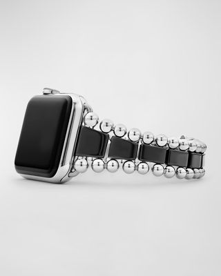 Smart Caviar Black Apple Watch Bracelet, 42mm-49mm