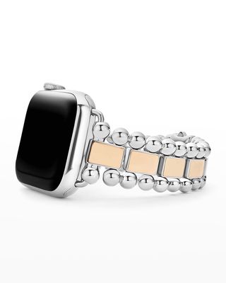 Smart Caviar Two-Tone Stainless Steel and 18k Rose Gold Apple Watch Bracelet, 38-44mm