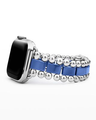 Smart Caviar Ultramarine Ceramic Link Watch Band, 38-45mm