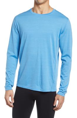 Smartwool 150 Stretch Merino Wool Base Layer Shirt in Ocean Blue