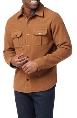 Smartwool Anchor Line Regular Fit Wool Blend Fleece Shirt in Whiskey