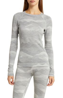 Smartwool Classic Long Sleeve Merino Wool Thermal Top in Light Grey Mountain