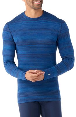 Smartwool Classic Thermal Merino Wool Crewneck Base Layer in Deep Navy Shift