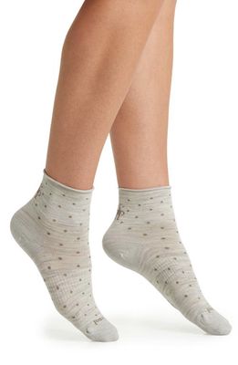 Smartwool Everyday Classic Dot Wool Blend Ankle Socks in Ash