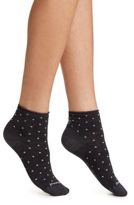 Smartwool Everyday Classic Dot Wool Blend Ankle Socks in Charcoal