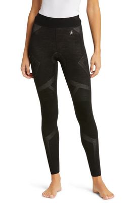 Smartwool Intraknit™ Thermal Merino Wool Blend Base Layer Leggings in Black White