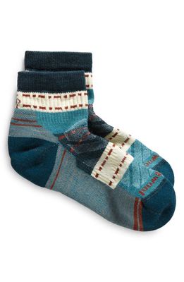 Smartwool Light Wool Blend Hiking Ankle Socks in Twilight Blue