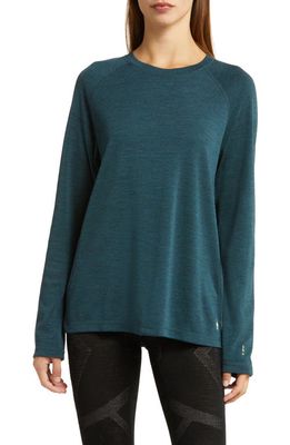 Smartwool Long Sleeve Merino Wool Thermal Top in Twilight Blue Heathe