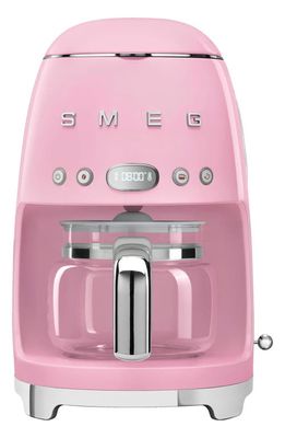 smeg '50s Retro Style 10-Cup Drip Coffeemaker in Pink