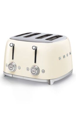 smeg '50s Retro Style 4-Slice Toaster in Cream