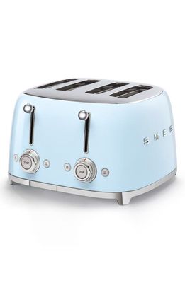 smeg '50s Retro Style 4-Slice Toaster in Pastel Blue