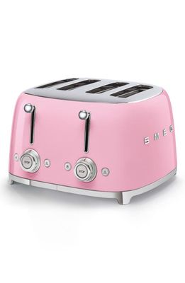 smeg '50s Retro Style 4-Slice Toaster in Pink