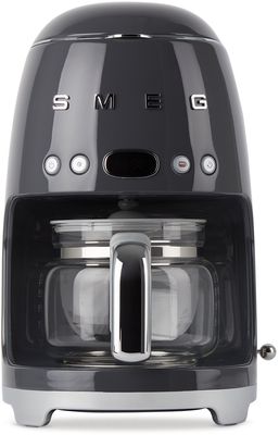 SMEG Grey Retro-Style Drip Coffee Machine, 1.2 L