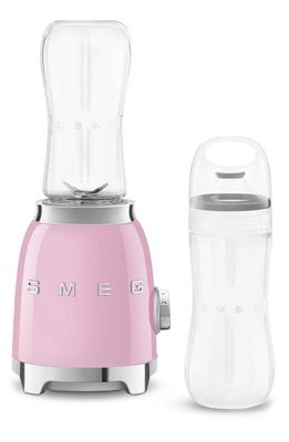 smeg Personal Blender & Bottle to Go Set in Pink