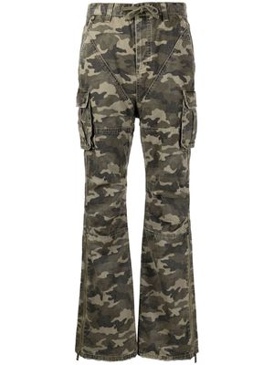 SMFK camouflage-print cotton trousers - Green