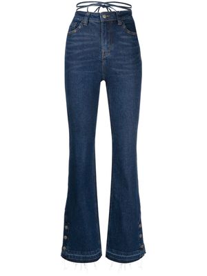 SMFK Mermaid Retro tie-fastening flared jeans - Blue