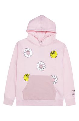 Smiley® x André By Samii Ryan Time to Smile Colorblock Hoodie in Pink