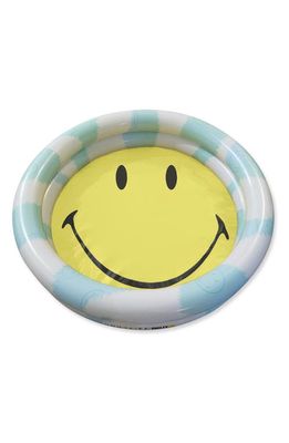 Smiley® x SUNNYLiFE Inflatable Pool in Blue/white/yellow