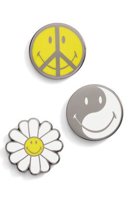 Smiley x PINTRILL 3-Pack Assorted Pins in Multi Color