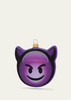 Smiling Purple Devil Christmas Ornament