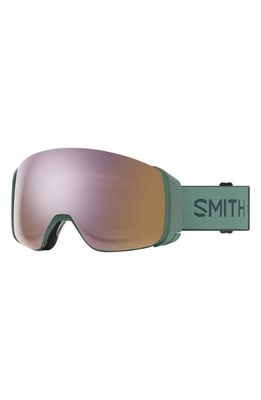 Smith 4D MAG 155mm Special Fit Snow Goggles in Alpine Green /Rose Gold