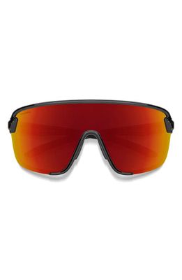 Smith Bobcat 135mm ChromaPop Shield Sunglasses in Black /Red Mirror