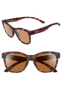 Smith Caper 53mm ChromaPop™ Polarized Square Sunglasses in Matte Tortoise