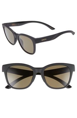 Smith Caper 53mm ChromaPop&trade; Polarized Square Sunglasses in Matte Black
