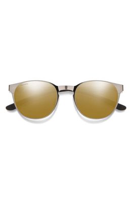 Smith Eastbank 52mm ChromaPop™ Polarized Round Sunglasses in Brushed Gunmetal /Bronze 