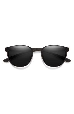 Smith Eastbank 52mm ChromaPop™ Polarized Round Sunglasses in Matte Black /Black