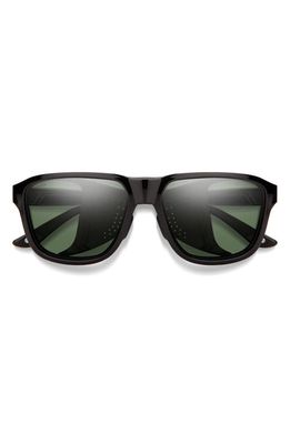 Smith Embark 58mm ChromaPop™ Polarized Square Sunglasses in Black /Gray Green