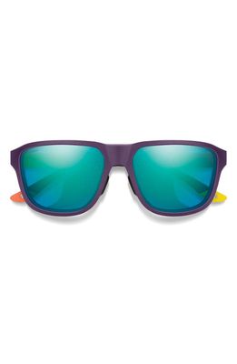 Smith Embark 58mm ChromaPop™ Polarized Square Sunglasses in Purple /Cinder /Opal
