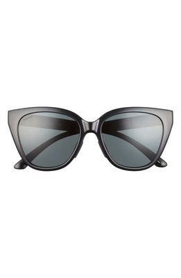 Smith Era 55mm Polarized Cat Eye Sunglasses in Black /Gray