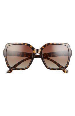 Smith Flare 57mm ChromaPop&trade; Polarized Square Sunglasses in Vintage Tortoise /Brown