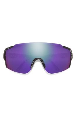 Smith Flywheel 130mm ChromaPop™ Shield Sunglasses in Matte Black Marble /Violet