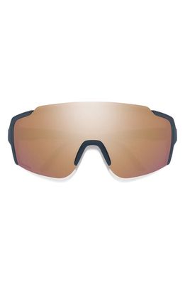 Smith Flywheel 130mm ChromaPop Shield Sunglasses in Matte French Navy /Rose Gold