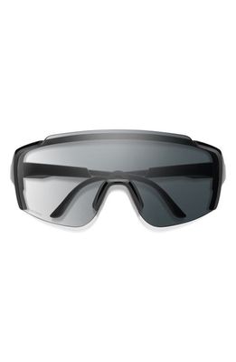 Smith Flywhell Photochromic 130mm ChromaPop™ Shield Sunglasses in Black /Photochromic Clear