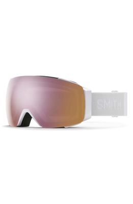 Smith I/O MAG 154mm Snow Goggles in White /Chromapop Rose Gold