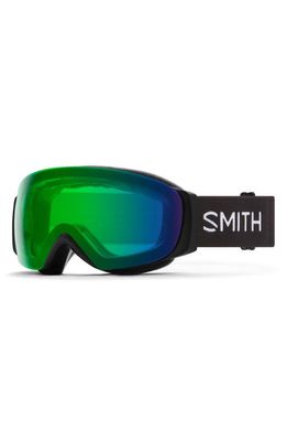 Smith I/O MAG 164mm Snow Goggles in Black /Chromapop Green Mirror