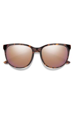 Smith Lake Shasta 56mm ChromaPop™ Polarized Sunglasses in Tortoise /Rose Gold Mirror