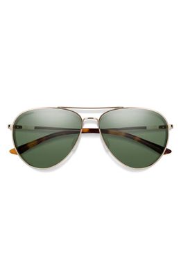 Smith Layback 60mm ChromaPop™ Polarized Aviator Sunglasses in Gold /Gray Green