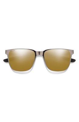 Smith Lowdown 54mm ChromaPop Polarized Square Sunglasses in Brushed Gunmetal /Bronze