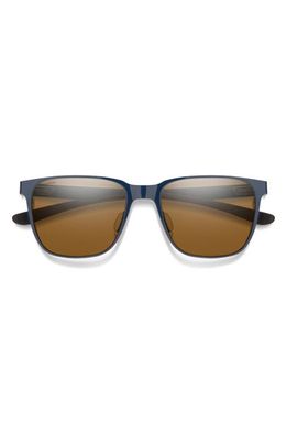 Smith Lowdown 54mm ChromaPop Polarized Square Sunglasses in French Navy /Brown