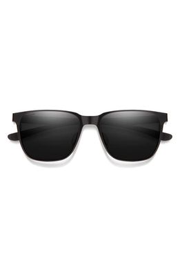 Smith Lowdown 54mm ChromaPop™ Polarized Square Sunglasses in Matte Black /Black