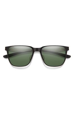 Smith Lowdown 54mm ChromaPop Polarized Square Sunglasses in Matte Black /Silver /Gray