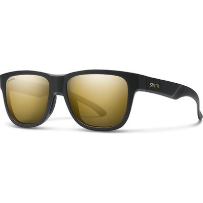 Smith Lowdown Slim 2 53mm ChromaPop™ Polarized Square Sunglasses in Matte Black Gold /Black Gold 