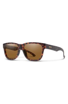 Smith Lowdown Slim 2 53mm ChromaPop™ Square Sunglasses in Matte Tortoise /Brown